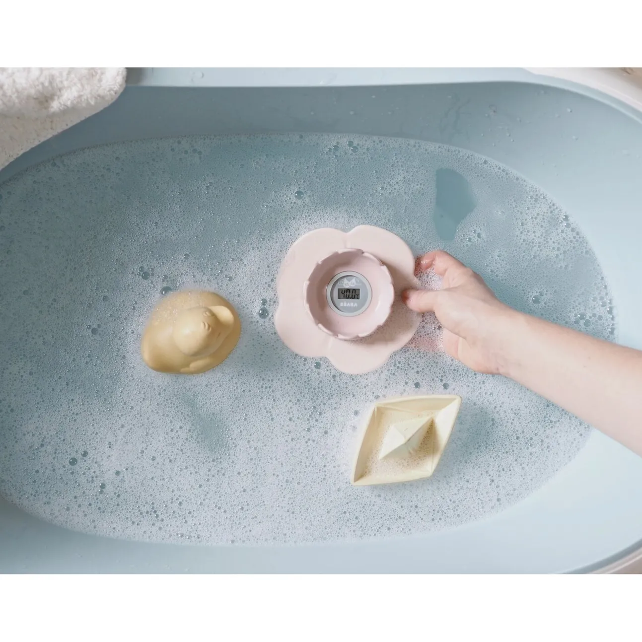 Thermometre De Bain Lotus Old Pink